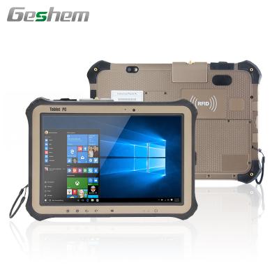 China Geshem 10 Inte1 Quad Core N2930 Win10 Linux 4G WIFI LTE Waterproof Industrial Rugged Tablet for sale