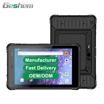 China Waterproof Geshem 8 Inch Android Fingerprint Module 4G LTE Industrial Rugged Tablet for sale