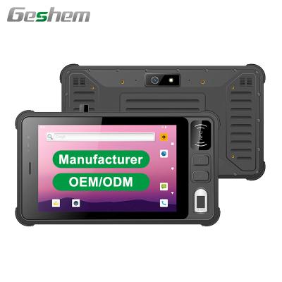 China Geshem New Design Waterproof 8 Inch Android Fingerprint Module 4G LTE Industrial Rugged Tablet for sale