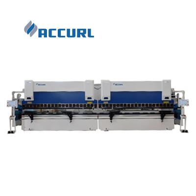 China Steel plate sheet bending 600T/4000mm tandem press brake linked double press brake tooling machine from Accurl for sale