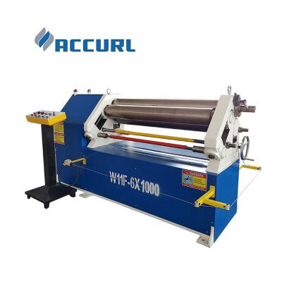 China Stainless Plate Bending ACCURL 3 Roller Plate Bending Machine 2021 Small Hydraulic Metal Aluminum Sheet for sale