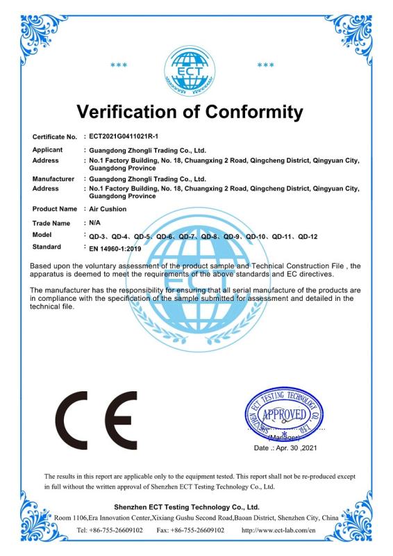 CE - Shenzhen Zhongli Global Trade Co., Ltd.