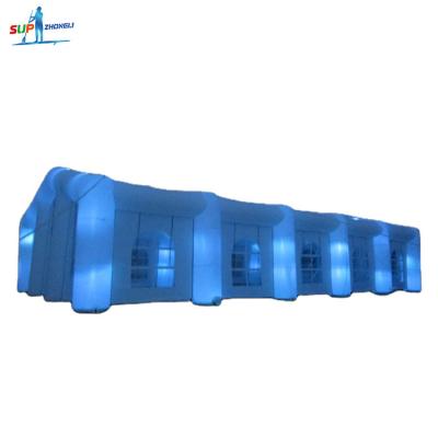 China Big Blowing Up Cube Outdoor Wedding Party LED Light Camping Inflatable Tent For Outdoor Events for sale