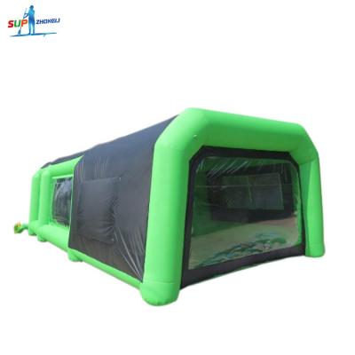 China Large Outdoor Custom Spray Booth With Blowers Inflatable Paint Booth Tent for sale