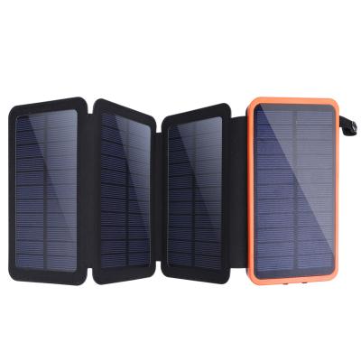 China Waterproof Foldable Portable Mobile Charger 25000mah Solar Panel Battery Charger Solar Power System Solar Panel Charging Folding Solar Power Bank for sale