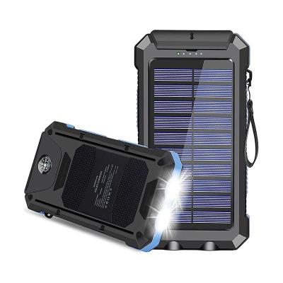 China Solar Panel Charge Waterproof 30000 Mah Solar Power Bank Solar Powerbanks Power Supply Charging By Sunlight Dual Usb For Solar Mobile Phone Charger for sale