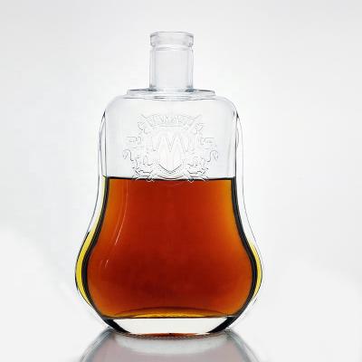 China Liquor RSG Customized Whiskey 700ml Rum Vodka Spirit Glass Bottle Frosted Glass Bottle for sale