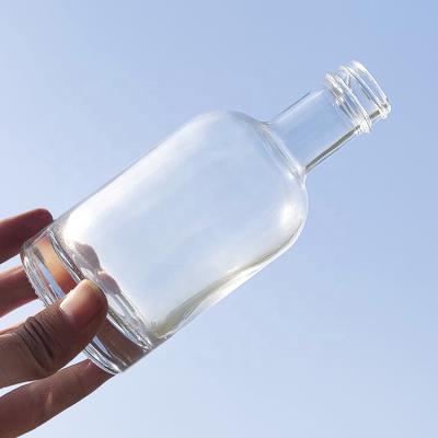 China Luxury Glass Bottles RSG Round GPI Small Bottle Manufacturing 20cl Empty Liquor Container Small Bottle GPI Screw Cap Finish Wine 200ml Glass Bottle for sale