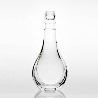 China White Fancy Empty Mini Water Bottle Liquor RSG Screw Cap Unique Shaped Luxury Liquor Spirit Container Glass Bottle 750ml Small 100ml for sale