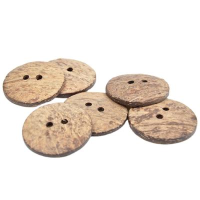 China DIY 5.0CM Large Sustainable Natural Environmental Buttons Two Holes Coconut Buttons for sale