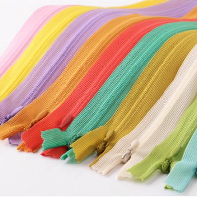 China Wholesale 3# Invisible Invisible End-end Nylon Zipper For Garment for sale