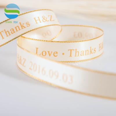 China Sustainable Custom Printed Satin Ribbon With Logo for sale