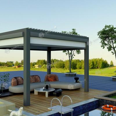 China Wholesale Easily Assembled Outdoor Waterproof Louvered Roof Pergola Opening Aluminum Gazebo for sale