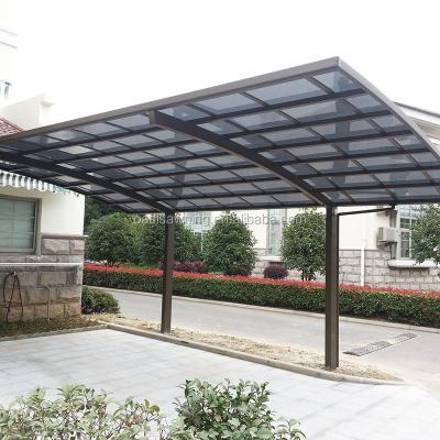 China Polycarbonate Polycarbonate POLY Parking Canopy Aluminum Garage Parking Lots Solid Tent Canopies for sale