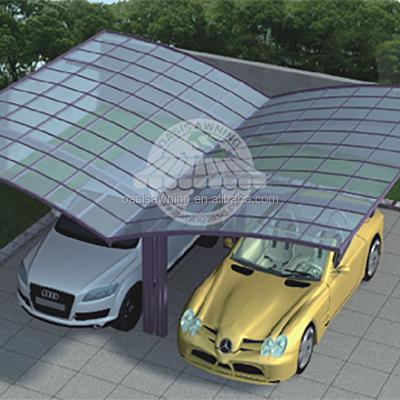 China POLY garages canopies car parks tent aluminum metal car park modern factory supply for sale