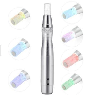 China Derma Pen Electric Microneedling Auto Rechargeable Anti-puffiness LED 7 Color Derma Pen Injecting Pen for sale