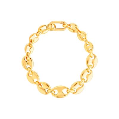 China TRENDY INS pig nose necklace duyizhao jewelry punk gold plated coffee bean chain bracelet for sale