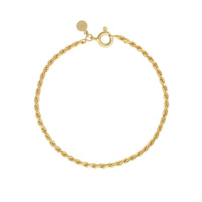 China Custom new arrival 14K solid gold chain link bracelet fashion trendy duyizhao rope bracelet for sale