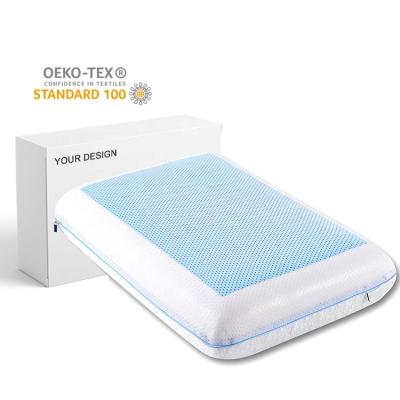 China Hypoallergenic Portable Sleep Headrest Bed Hotel Gel Memory Foam Cooling Pillow for sale