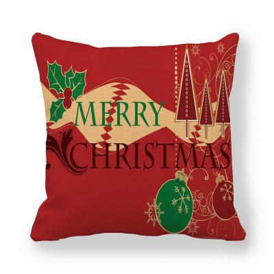 China 18x18 Anti-Static Polyester Merry Christmas Sofa Throw Pillows Decorative For Home Decor Decorative Tile Covers Cushion for sale