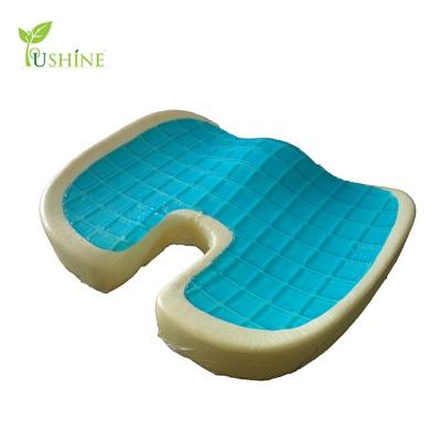 China Cooling Memory Summer Office Chair Seat Ice Gel Memory Foam Cushion for sale