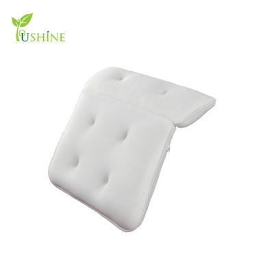 China Wholesale 3D Mesh Waterproof Non Slip Bath Pillow Viable Suction for sale