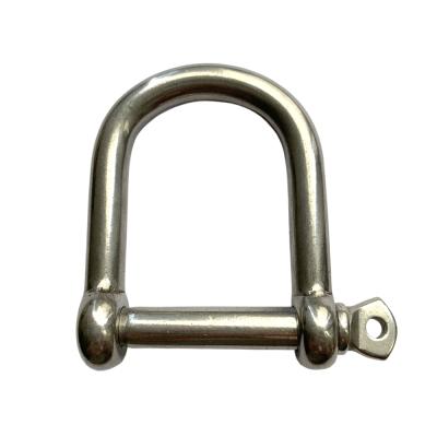 China Heavy Industry 316 Stainless Steel Wide Rigging Shackles M8 Material D Shackle for sale