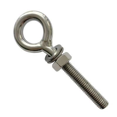 China Welded Construction Stainless Steel Eye Bolt With M6 Nut And Washers for sale