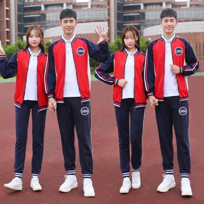 China Wholesale High Quality Healthy Custom Design Printing School Uniform Adult Kids School Clothes 3 Piece Sports Tracksuits For Boys And Girl for sale