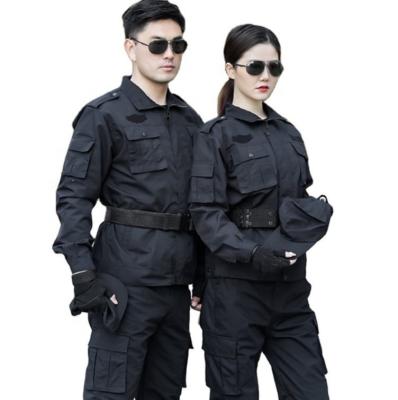 China Breathable Custom Professional Tactical Security Guard Logo Pant Work Uniforms Short Sleeve For Women Man Autumn Uniforms Black for sale