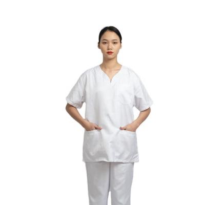 China New Design Comfortable Doctors And Nurses Uniform Hospital Gown White Uniform Scrubs for sale