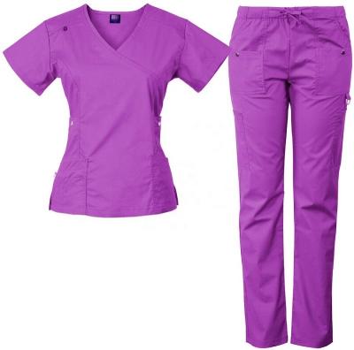 China Wholesale Custom Soft Logo Hospital Nursing Doctor Nurse Women Scrub Uniform Set Surgical Nursing Uniform Sets for sale