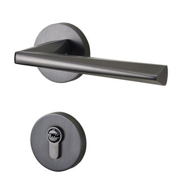 China Interior Door Handles Wooden Door Handle Lock Lever Door Handle Modern Lock With Lock for sale