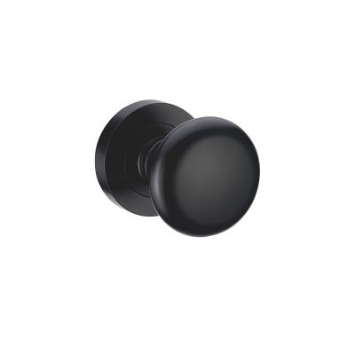 China Contemporary Matte Black Zinc Bathroom Privacy Door Knob Knob Set Door Handle Modern Interior Bronze Lock Door Handle for sale