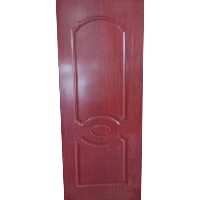 China Traditional Cheaper HDF Mold PVC Film Wooden Door Skin Israeli for sale