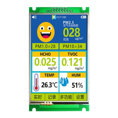 Китай 3,5 касание 200cd/m2 UART RS232 дисплея дюйма 320X480 LCD сопротивляющееся продается