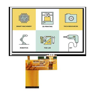 China O painel de exposição Resistive IC de TFT LCD de 5 polegadas 7262 800x480 pontilha 40PIN TFT-H050A1SVIST4R40 à venda