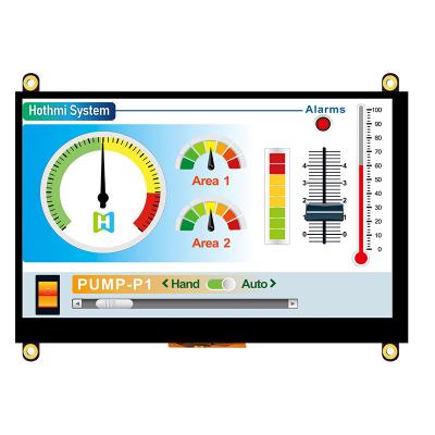 중국 7 인치 HI 신호 TFT 디스플레이 1024x600 라즈베리 사용 PCcap 모니터 판매용