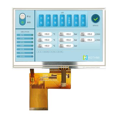 China Panel táctil resistivo de 4,3 pulgadas Tft Lcd 480x272 Ips Lcd Monitores Tft Lcd Display Fabricante en venta