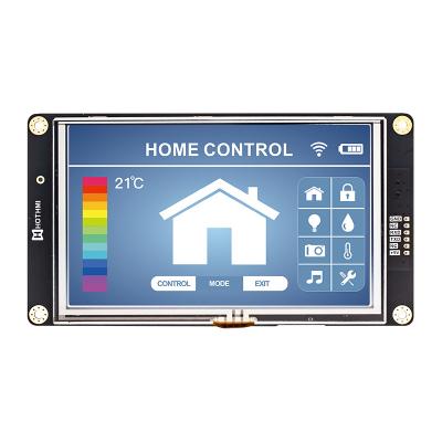 China 5 Modul-Anzeigefeld des Zoll-intelligentes Serienschirm-800x480 UART TFT LCD mit widerstrebender Note zu verkaufen