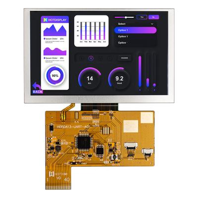 China 5,0 intelligentes Serien-800x480 UART TFT Bildschirm-Sonnenlicht des Zoll-lesbar zu verkaufen