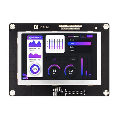 China 5,0 el panel de exhibición ancho del módulo de TFT LCD de la temperatura de la pulgada IPS 800x480 LVDS en venta