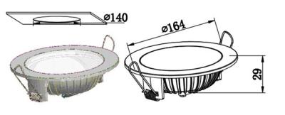 China Warmes Weiß/Reinweiß/kühle weiße geführte Deckenverkleidung 9/10W 2700K - 6500K Samsung LED bricht 5630 ab zu verkaufen