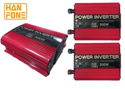 China Modified Sine Wave 200W Car Power Inverter With AC 12V To DC 220V , red color for sale