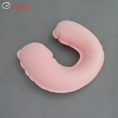 China U-Shape Inflatable Travel Pillow for Comfortable Inflatable Pillow Travel Airplane Neck Pillows for Relax Cervical Vertebra for sale