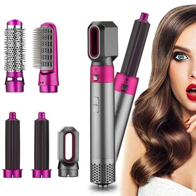 China Ionic 5 in 1 Air Hair Styling Tools Wrap 110000 RPM Ionic Hair Dryer Curlers, Round Blow Dryer Brush, Hair Straightener Brush, Nozzle for sale