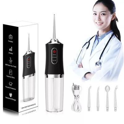 China 360 Teeth Amazon Nozzle Cordless Hot Portable Black Ipx7 Rated Products Cleaner Mini Tank Water Flosser Dental Oral Irrigator For Traveling for sale