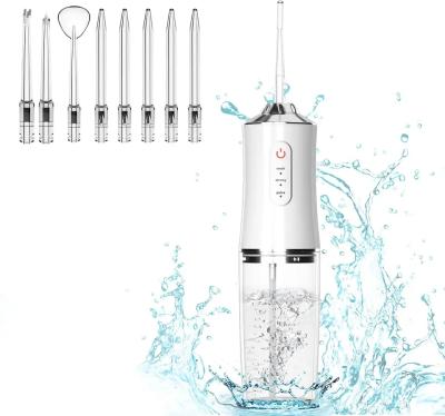 China 360 Dental Cordless Portable Oral Irrigator Electric Water Flosser 3 Spout Nozzle Tips Rated For Teeth Cleaning Oral Health for sale