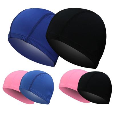 China New Arrival Waterproof Swim Caps for Men Women Ultra-thin Nylon Ear Protection Long Hair Elastic Swimming Caps Swimming Caps for sale