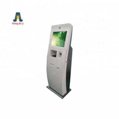 China 19 Inch Self Service Coin / Indoor Kiosk Cash Payment Machine for sale